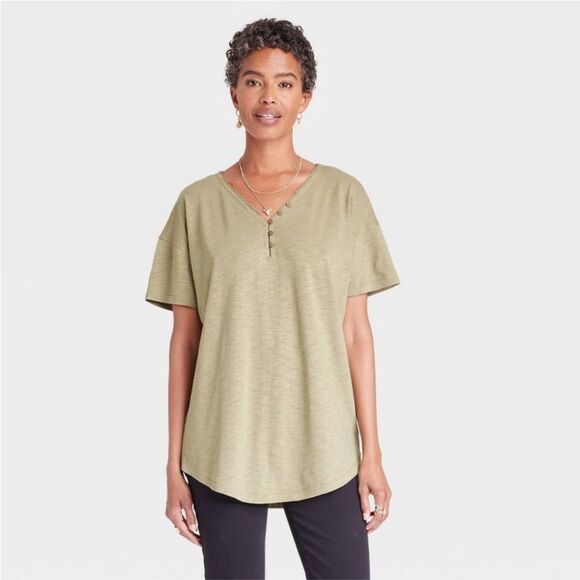 Knox Rose Essential Henley Tunic Tee - Picture 2 of 6